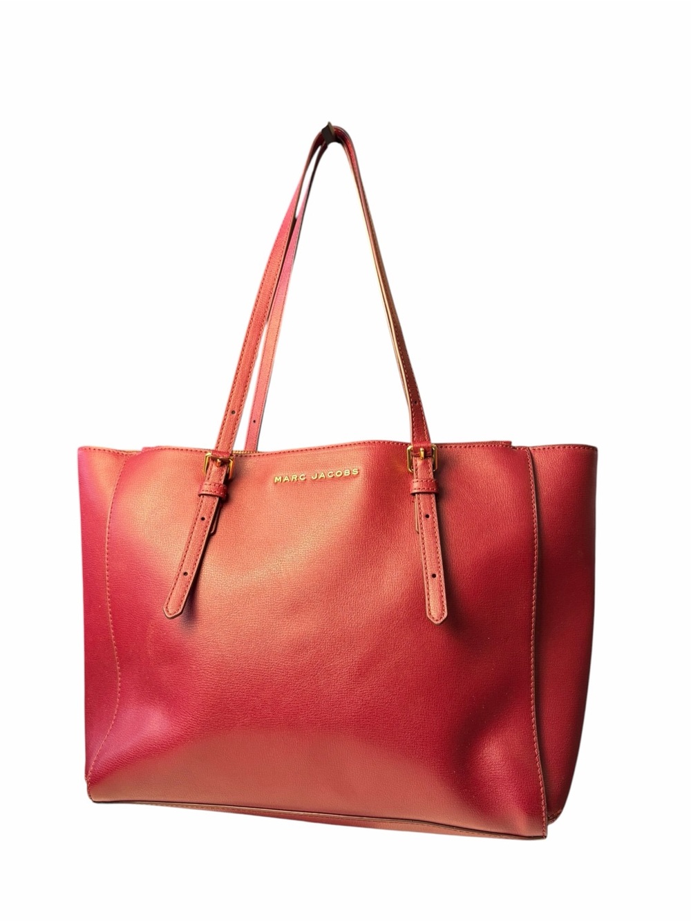 Marc Jacobs Commuter Leather Tote Bag in Mulled Wine Tri Top Smooth Classic